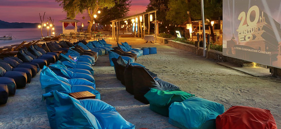 Cinema on the beach on Gili Air